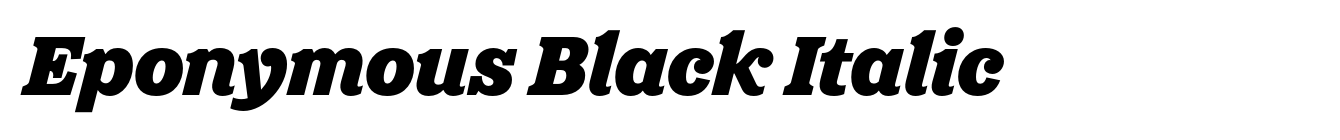 Eponymous Black Italic